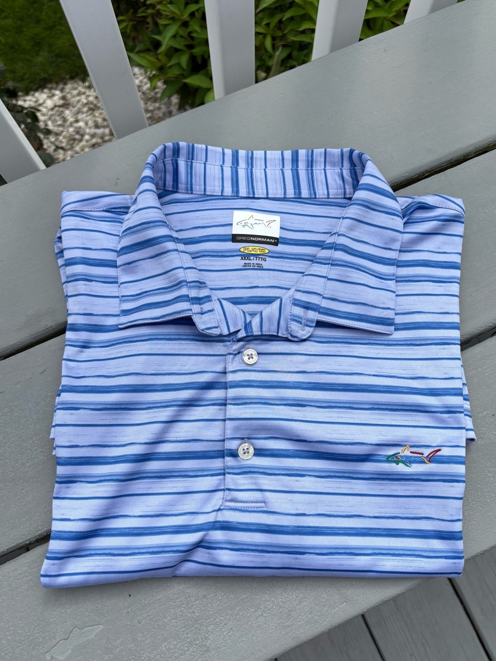 Greg Norman Golf Polo Men’s 3XL Blue Stripe